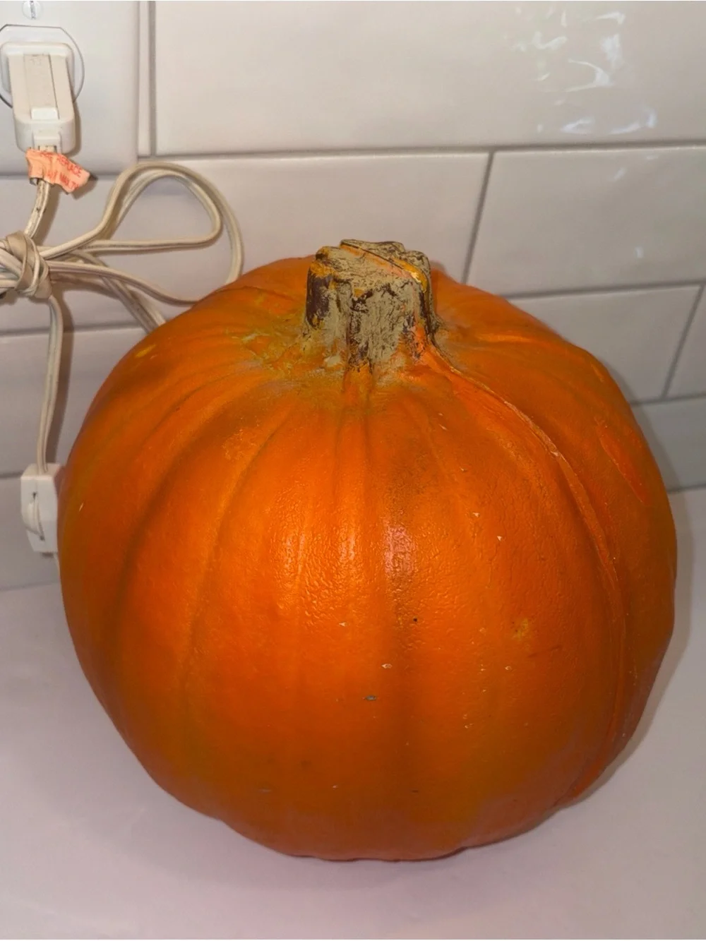 Vintage Trendmasters 1993 Light Up Pumpkin Jack O Lantern Halloween Foam Mold